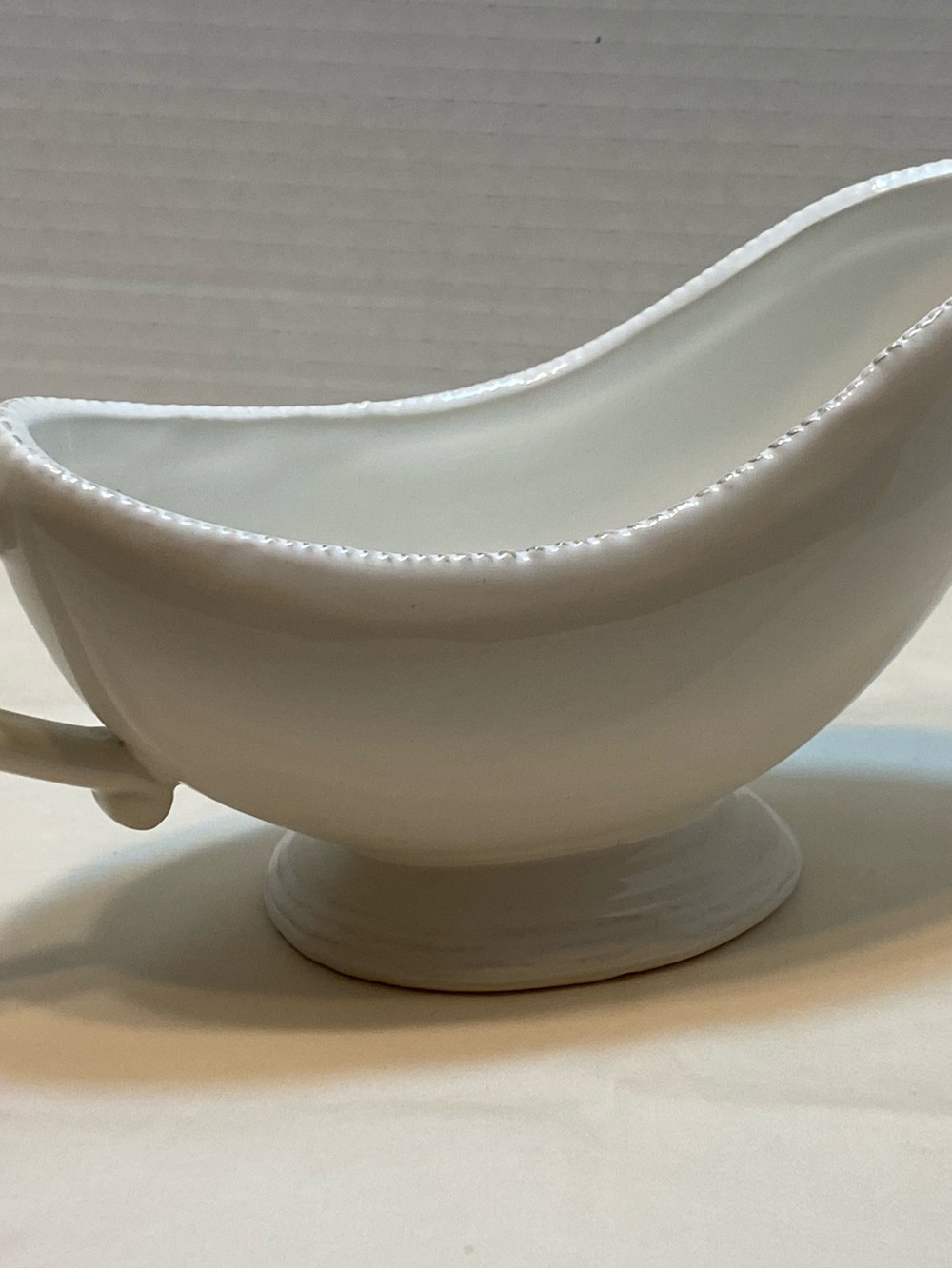 Mud Pie White Ceramic Gravy Dish